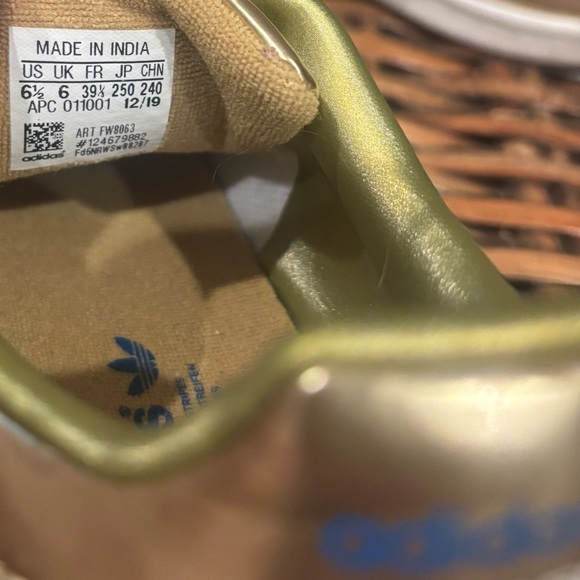 Adidas Originals Stan Smith Metallic Gold Sneakers Mens Size 6.5 men /women’s 8 - Picture 7 of 10